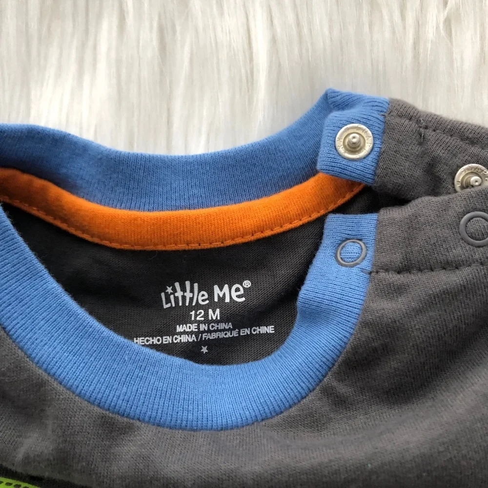 LITTLE ME Dinosaur Mustache Toddler Long Sleeve Shirt | Size 18 Months | NWT